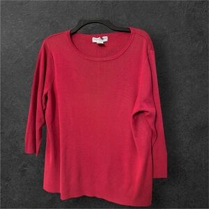 Sag Harbor Vibrant Pink Knit Top